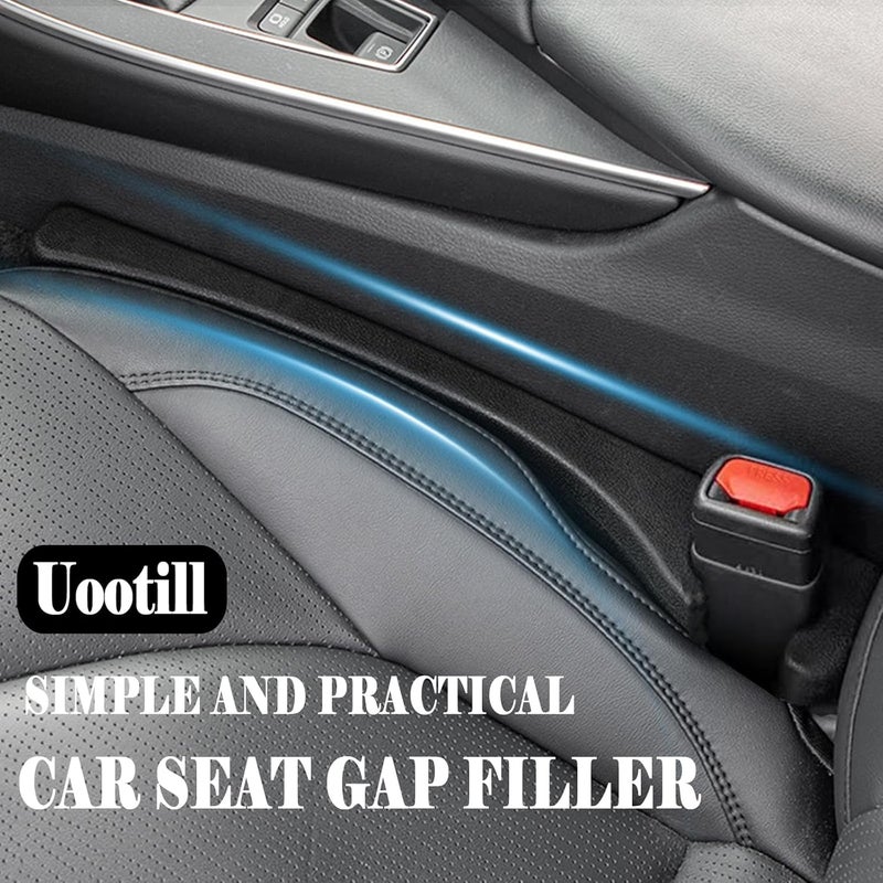 Uootill Car Seat Gap Filler Set of 2,Seat Gap Organizer, No Drop Seat Guard,2025 New Car Seat Side Gap Filler Organizer, Drop Seat Guards for Cars (Black 2Pcs) - Image 2